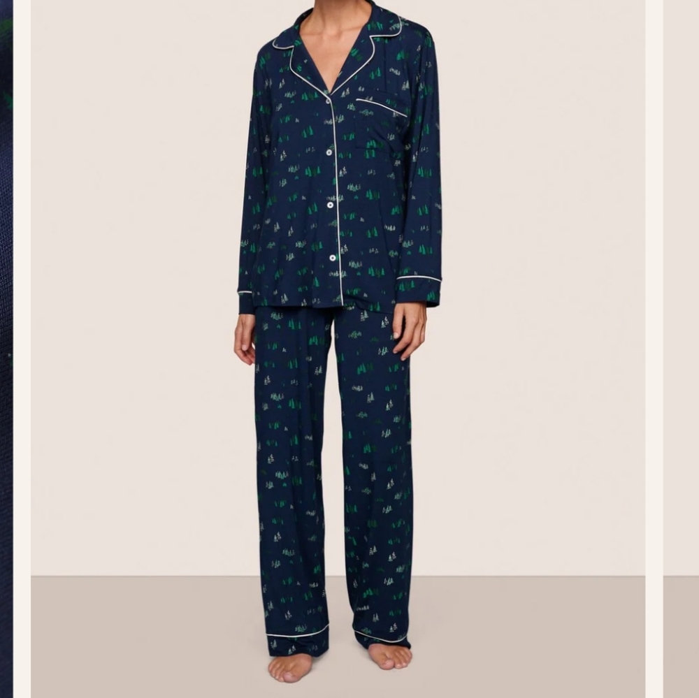 Eberjey Forest Pine Navy Pjs Size XL